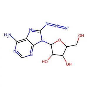 2-(6-Amino-8-azidopurin-9-yl)-5-(hydroxymethyl)oxolane-3,4-diol structure
