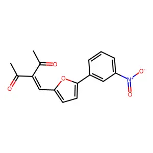 3-[[5-(3-Nitrophenyl)furan-2-yl]methylidene]pentane-2,4-dione structure