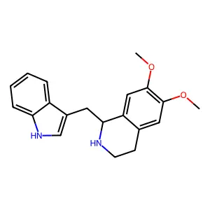 1,2,3,4-Tetrahydro-1-(1H-indol-3-ylmethyl)-6,7-dimethoxyisoquinoline structure