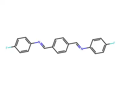 N,N'-Terephthalylidene-bis(4-fluoroaniline) structure