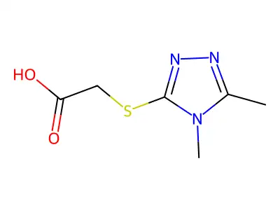 (4,5-Dimethyl-4H-[1,2,4]triazol-3-ylsulfanyl)-acetic acid structure