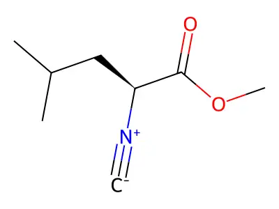 Methyl 2-isocyano-4-methylpentanoate structure