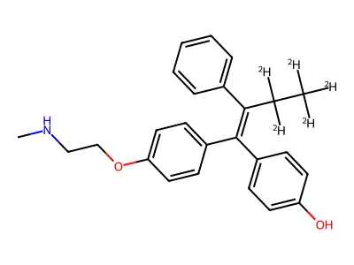 Phenol,4-[1-[4-[2-(methylamino)ethoxy]phenyl]-2-phenyl-1-buten-1-yl]- structure