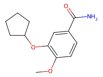 3-Cyclopentyloxy-4-methoxybenzamide structure
