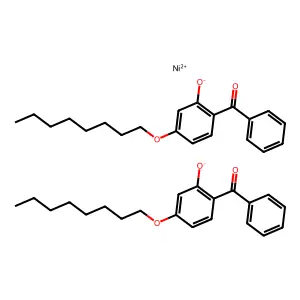 双[2-羟基-4-(辛氧基)苯甲酰苯酮基]镍 structure