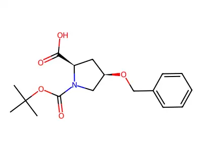 4-(Benzyloxy)-1-(tert-butoxycarbonyl)pyrrolidine-2-carboxylic acid structure