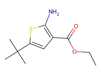 Ethyl 2-amino-5-tert-butylthiophene-3-carboxylate structure