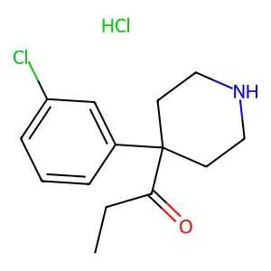 1-Propanone, 1-(4-(3-chlorophenyl)-4-piperidinyl)-, hydrochloride structure