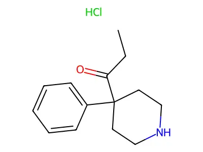 1-(4-Phenyl-4-piperidyl)propan-1-one hydrochloride structure