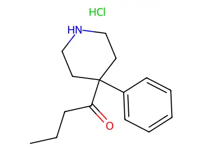 1-(4-Phenylpiperidin-4-yl)butan-1-one hydrochloride structure