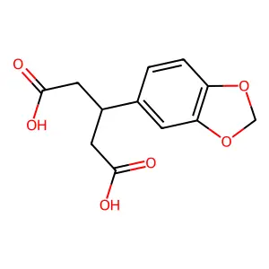 3-(1,3-Benzodioxol-5-yl)pentanedioic acid structure