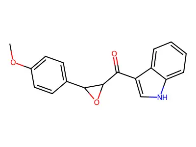 1H-indol-3-yl[3-(4-methoxyphenyl)oxiran-2-yl]methanone structure
