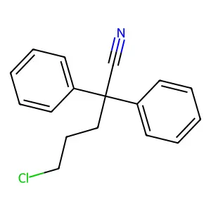 5-氯-2,2-二苯基戊腈 structure