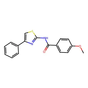 4-Methoxy-N-(4-phenyl-2-thiazolyl)benzamide structure