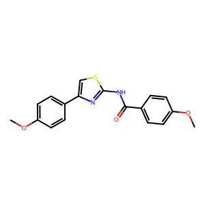 4-methoxy-N-[4-(4-methoxyphenyl)-1,3-thiazol-2-yl]benzamide structure
