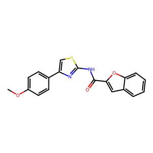 N-[4-(4-methoxyphenyl)-1,3-thiazol-2-yl]-1-benzofuran-2-carboxamide structure