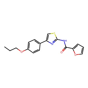 N-[4-(4-propoxyphenyl)-1,3-thiazol-2-yl]furan-2-carboxamide structure