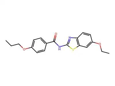 N-(6-ethoxy-1,3-benzothiazol-2-yl)-4-propoxybenzamide structure