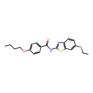 4-butoxy-N-(6-ethoxy-1,3-benzothiazol-2-yl)benzamide structure