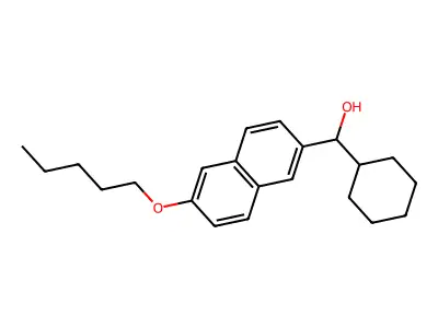 2-Naphthalenemethanol, alpha-cyclohexyl-6-(pentyloxy)- structure