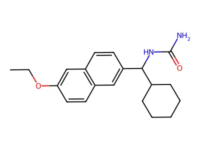 [Cyclohexyl-(6-ethoxynaphthalen-2-yl)methyl]urea structure