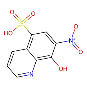 8-Hydroxy-7-nitroquinoline-5-sulfonic acid structure