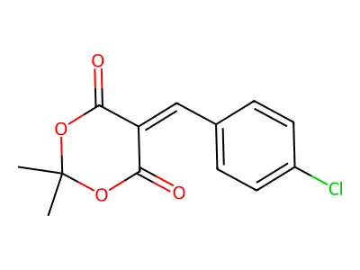 5-[(4-Chlorophenyl)methylidene]-2,2-dimethyl-1,3-dioxane-4,6-dione structure