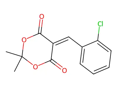 5-(2-Chlorobenzylidene)-2,2-dimethyl-1,3-dioxane-4,6-dione structure