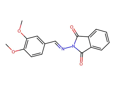 2-[(3,4-Dimethoxybenzylidene)amino]-1h-isoindole-1,3(2h)-dione structure