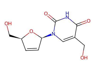 2',3'-Didehydro-2',3'-dideoxy-5-hydroxymethyluridine structure