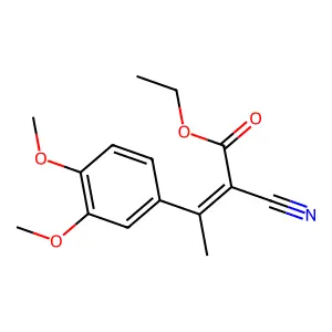 Ethyl 2-cyano-3-(3,4-dimethoxyphenyl)but-2-enoate structure