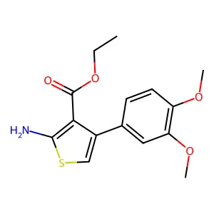 Ethyl 2-amino-4-(3,4-dimethoxyphenyl)thiophene-3-carboxylate structure