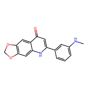 6-[3-(methylamino)phenyl]-5H-[1,3]dioxolo[4,5-g]quinolin-8-one structure