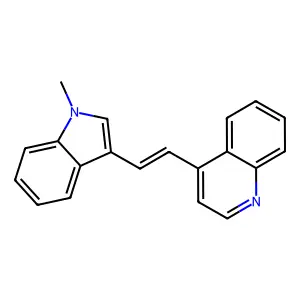 4-[2-(1-Methylindol-3-yl)ethenyl]quinoline structure