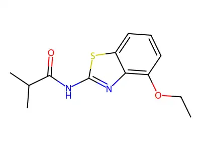 N-(4-ethoxy-1,3-benzothiazol-2-yl)-2-methylpropanamide structure