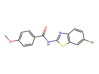 N-(6-bromo-1,3-benzothiazol-2-yl)-4-methoxybenzamide structure