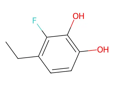 4-Ethyl-3-fluorobenzene-1,2-diol structure