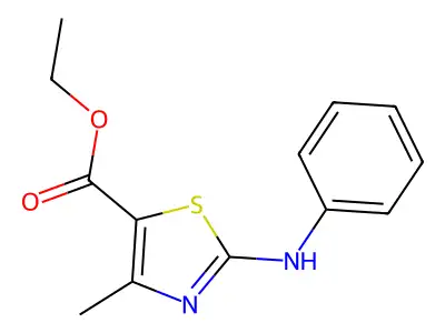 Ethyl 2-anilino-4-methyl-1,3-thiazole-5-carboxylate structure