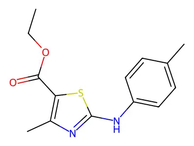 Ethyl 4-methyl-2-[(4-methylphenyl)amino]-1,3-thiazole-5-carboxylate structure