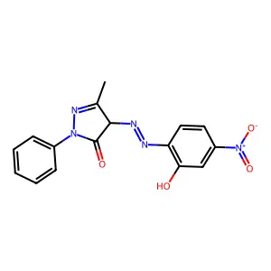 4-(2-羟基-4-硝基苯基偶氮)-1-苯基-3-甲基吡唑酮 structure