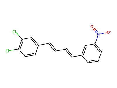 1,2-Dichloro-4-[4-(3-nitrophenyl)buta-1,3-dienyl]benzene structure