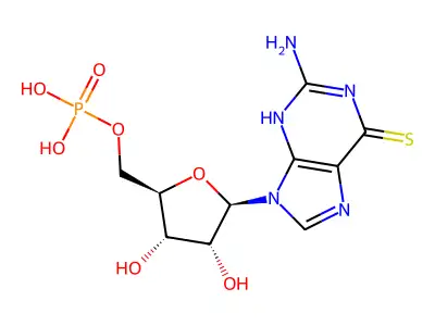6-硫代鸟苷酸 structure