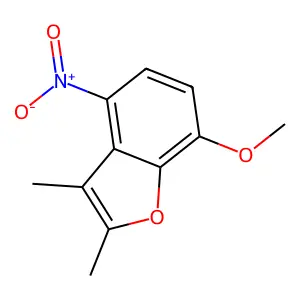 7-Methoxy-2,3-dimethyl-4-nitro-1-benzofuran structure