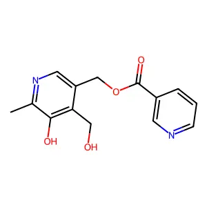 [5-羟基-4-(羟甲基)-6-甲基-3-吡啶基]甲基烟酸酯 structure