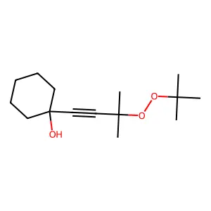 Cyclohexanol, 1-[3-[(1,1-dimethylethyl)dioxy]-3-methyl-1-butynyl]- structure