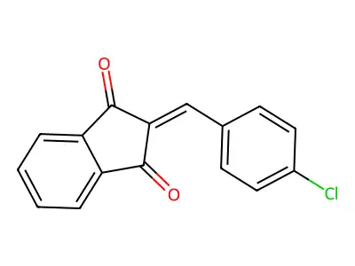 2-[(4-chlorophenyl)methylene]-1H-indene-1,3(2H)-dione structure