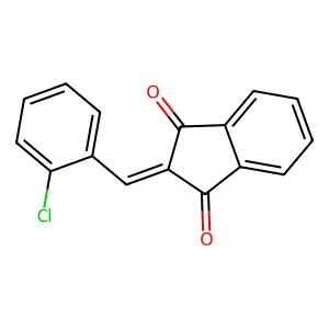1H-Indene-1,3(2H)-dione, 2-[(2-chlorophenyl)methylene]- structure