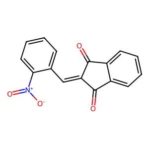 2-[(2-nitrophenyl)methylene]-1H-indene-1,3(2H)-dione structure