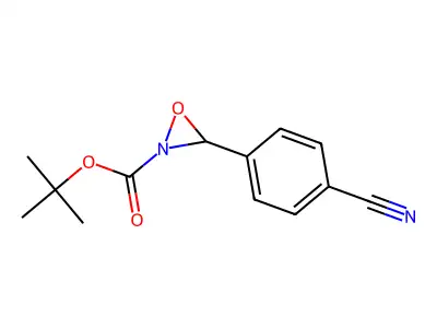 N-Boc-3-(4-cyanophenyl)oxaziridine structure