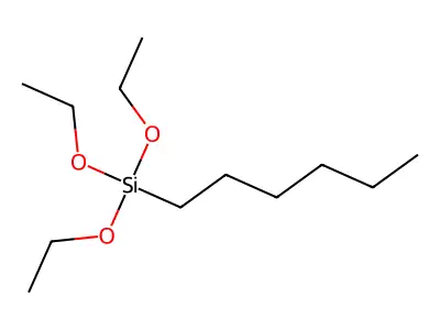 Silane, triethoxyhexyl- structure